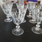 10 anciens verres à eau  cristal