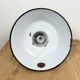 Industrial Black Enamel Factory Lamp with Cast Iron Top, 1960s