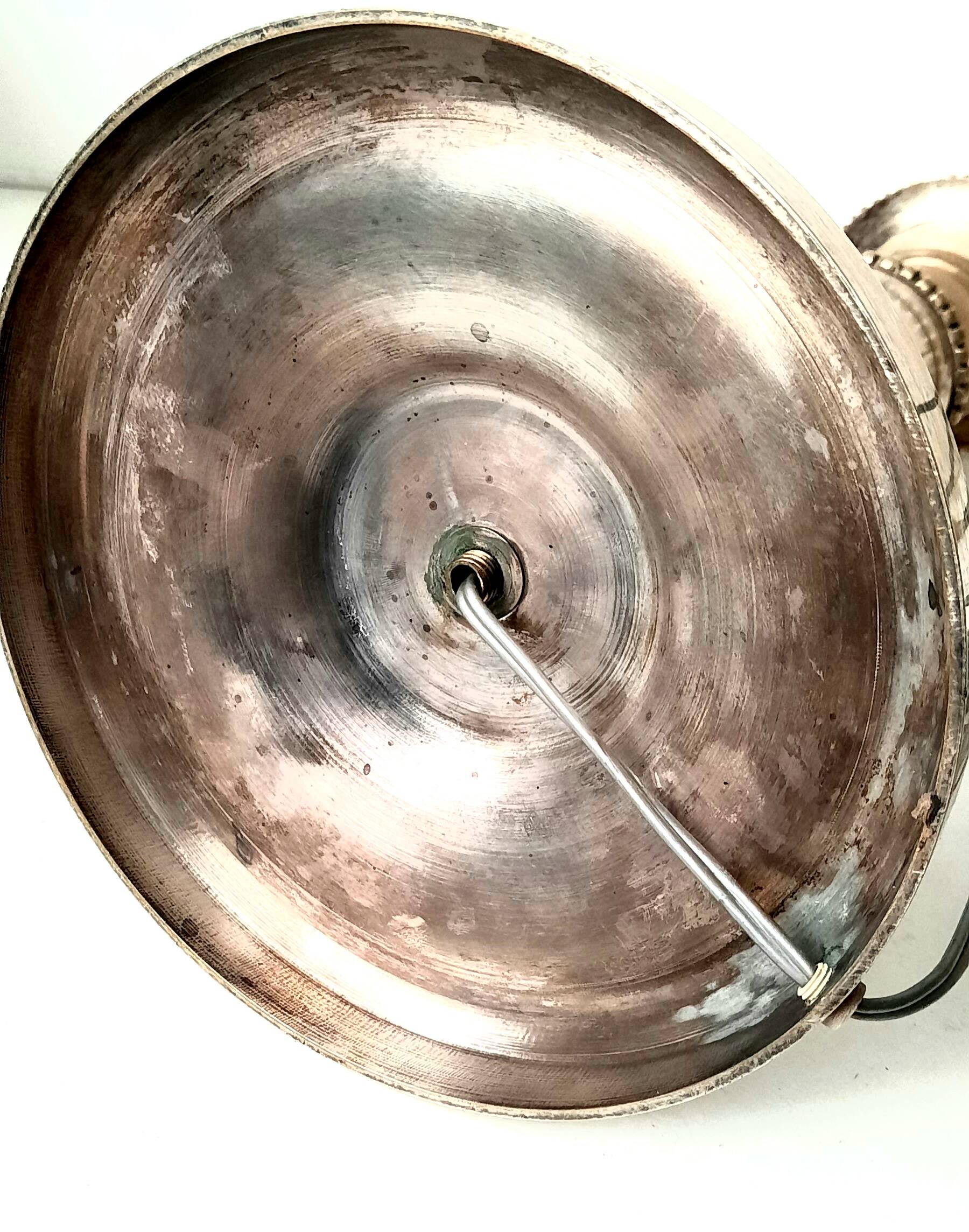 Table lamp in silvered bronze - French work from the Art Deco period attributed to Maurice Dufrène