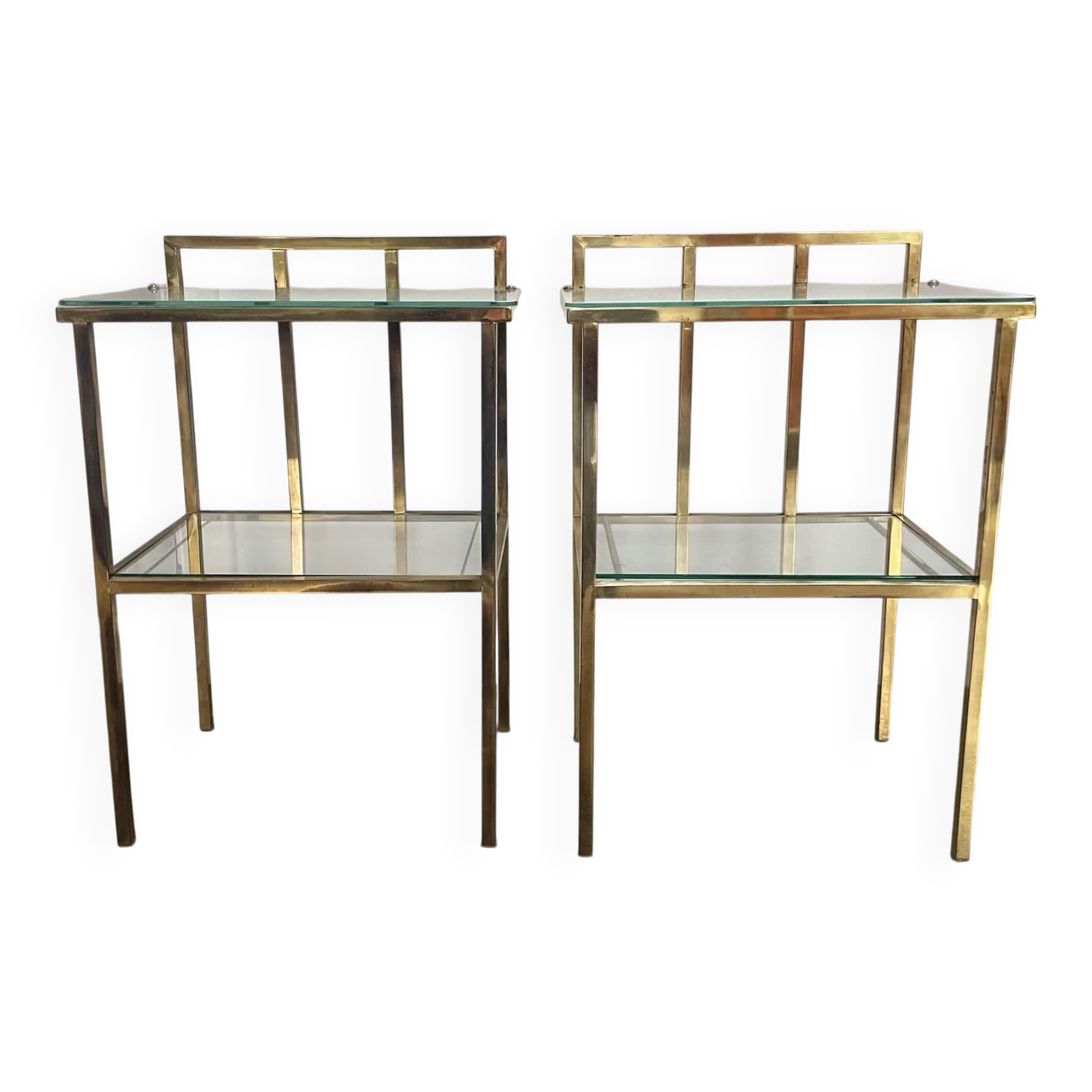 Set of two midcentury side tables, Marc Duplantier (attr.), France