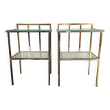Set of two midcentury side tables, Marc Duplantier (attr.), France