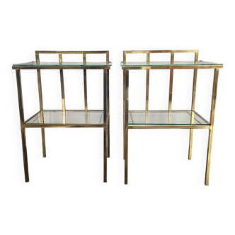 Set of two midcentury side tables, Marc Duplantier (attr.), France