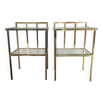 2 tables d'appoint attribuées à Marc Duplantier, France milieu du XXe siècle