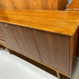 Enfilade scandinave en noyer, Möbelfabrik Linen, Horda, Suède, 1960