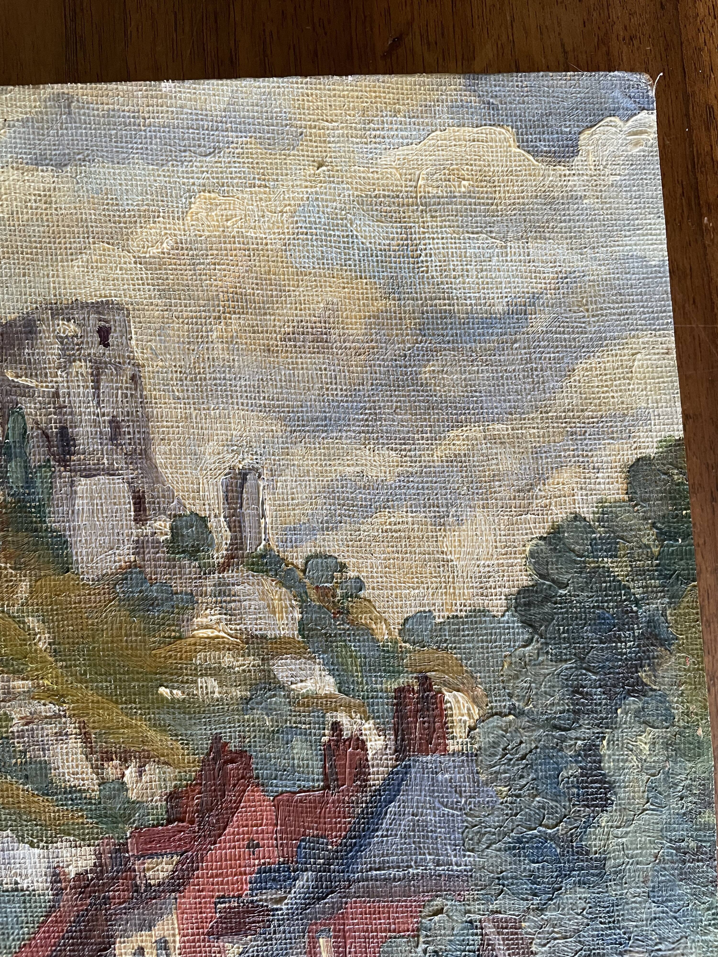 Oil on landscape cardboard 35 X 27