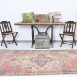 4x8 Rug For Living Room Pale Red Oriental Antique Vintage Rug, 128x248Cm