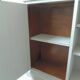 Furniture, vintage bookcase re-enchanted in verdigris, wooden top.