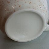 Set of 4 cups in beige speckled stoneware