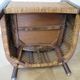 Colonial style armchair - woven rattan and exotic wood - vintage