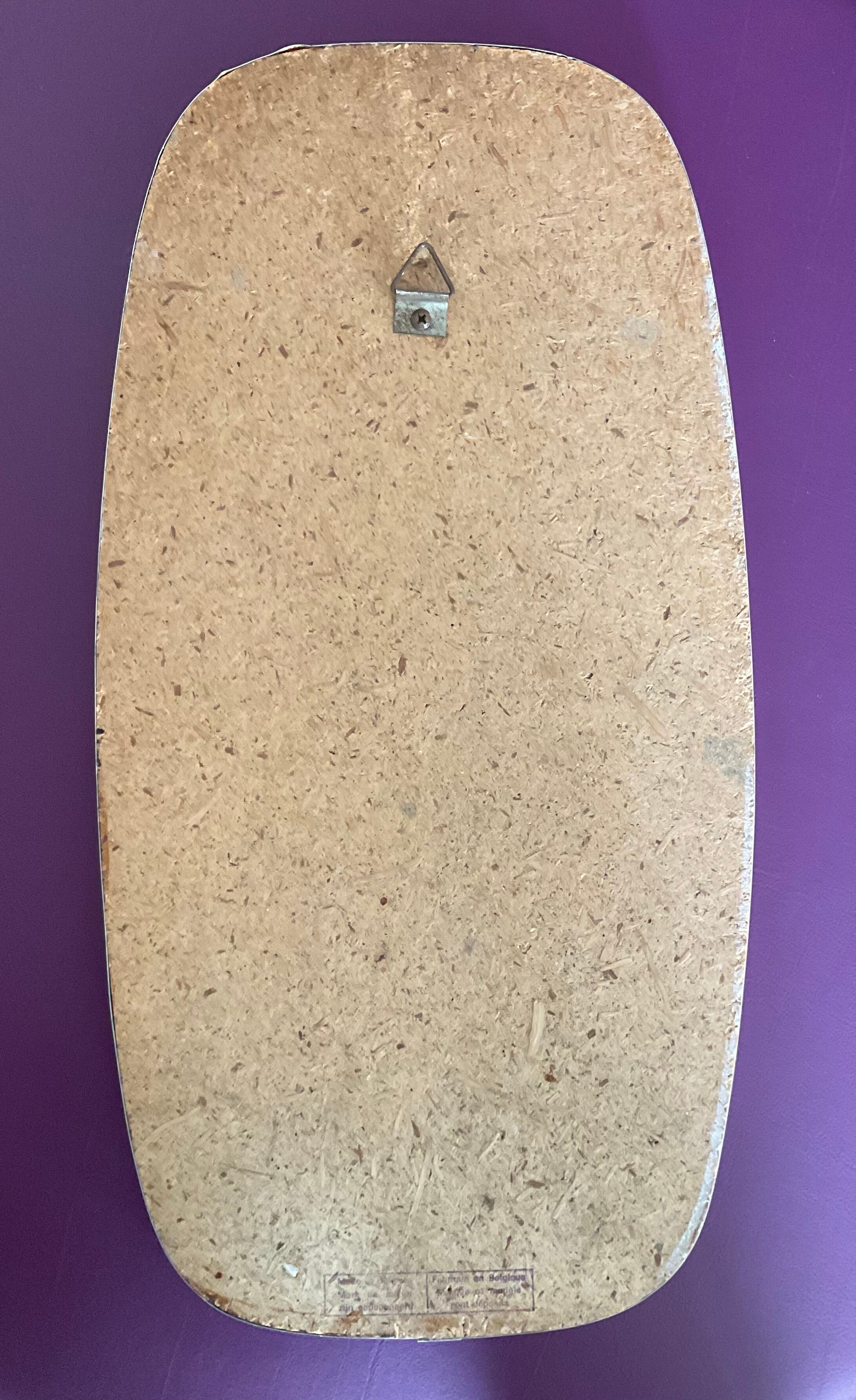 Mirror mirror free form 60s-70s, 46x23 cm