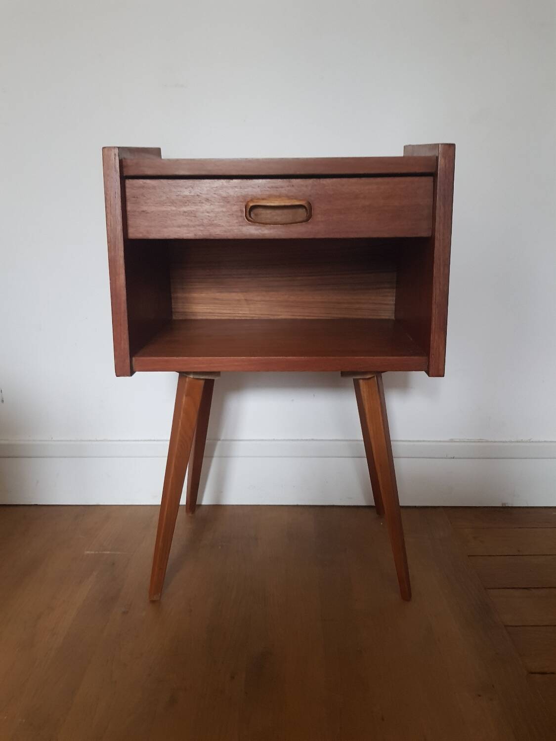 Vintage teak bedside table
