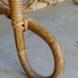 60s rattan magazine holders with trays