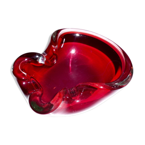 cendrier de Murano rouge