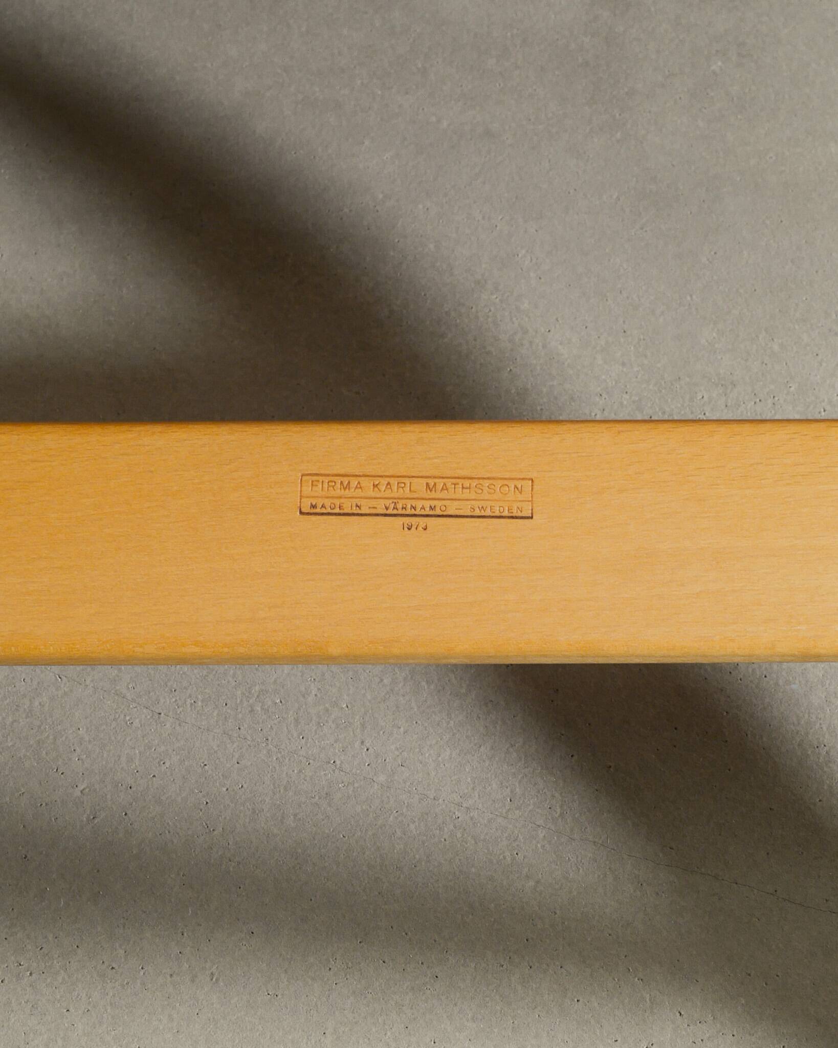 Swedish Mid Century Wooden Leather "Eva" Armchairs Bruno Mathsson, 1970s