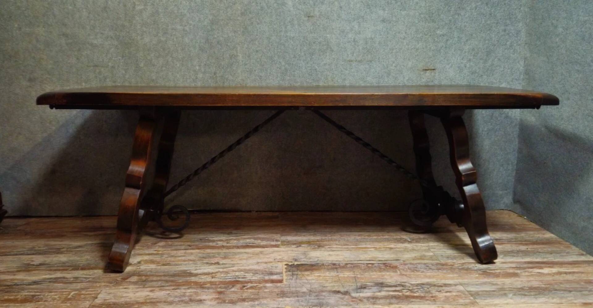 Large farmhouse table / solid wood dining table / 200cm