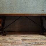 Large farmhouse table / solid wood dining table / 200cm