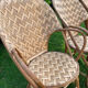 Trio de chaises en châtaignier tressé