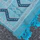Vintage blue green kilim rug