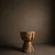 MIRA stool in hand-carved solid recycled teak