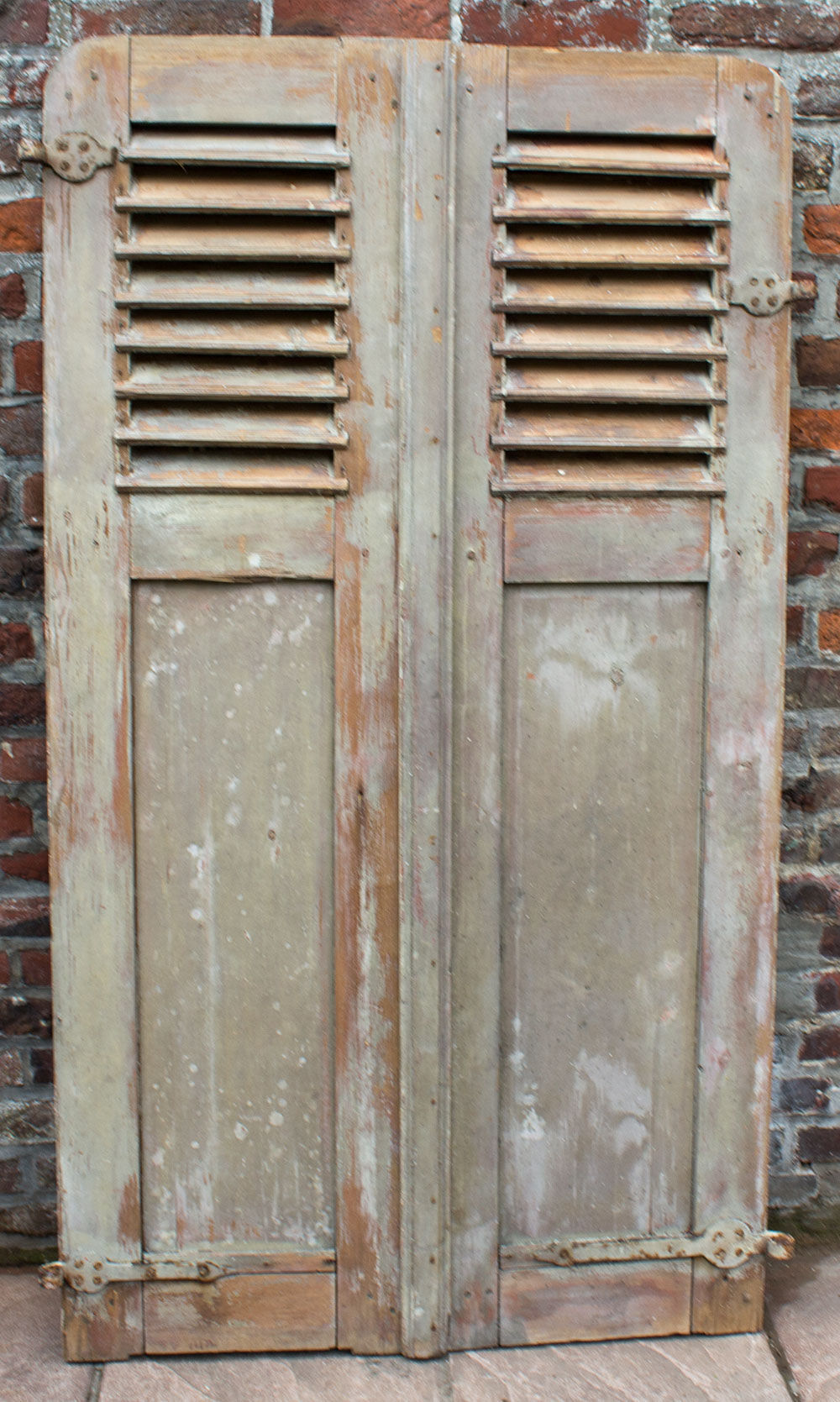 Old pair of wooden shutters 152 cm