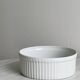 White hollow dish in Pillivuyt porcelain