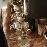 Art Deco elephant bookends in silver regulation