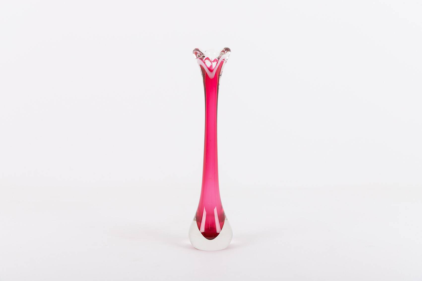 Glass vase by Paul Kedelv for Flygsfors, Sweden 1950’s