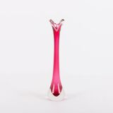 Vase en verre de Paul Kedelv pour Flygsfors, Suède, années 1950