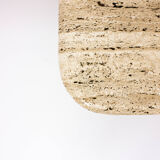Square travertine coffee table