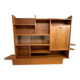 Grand meuble mural vintage en teck