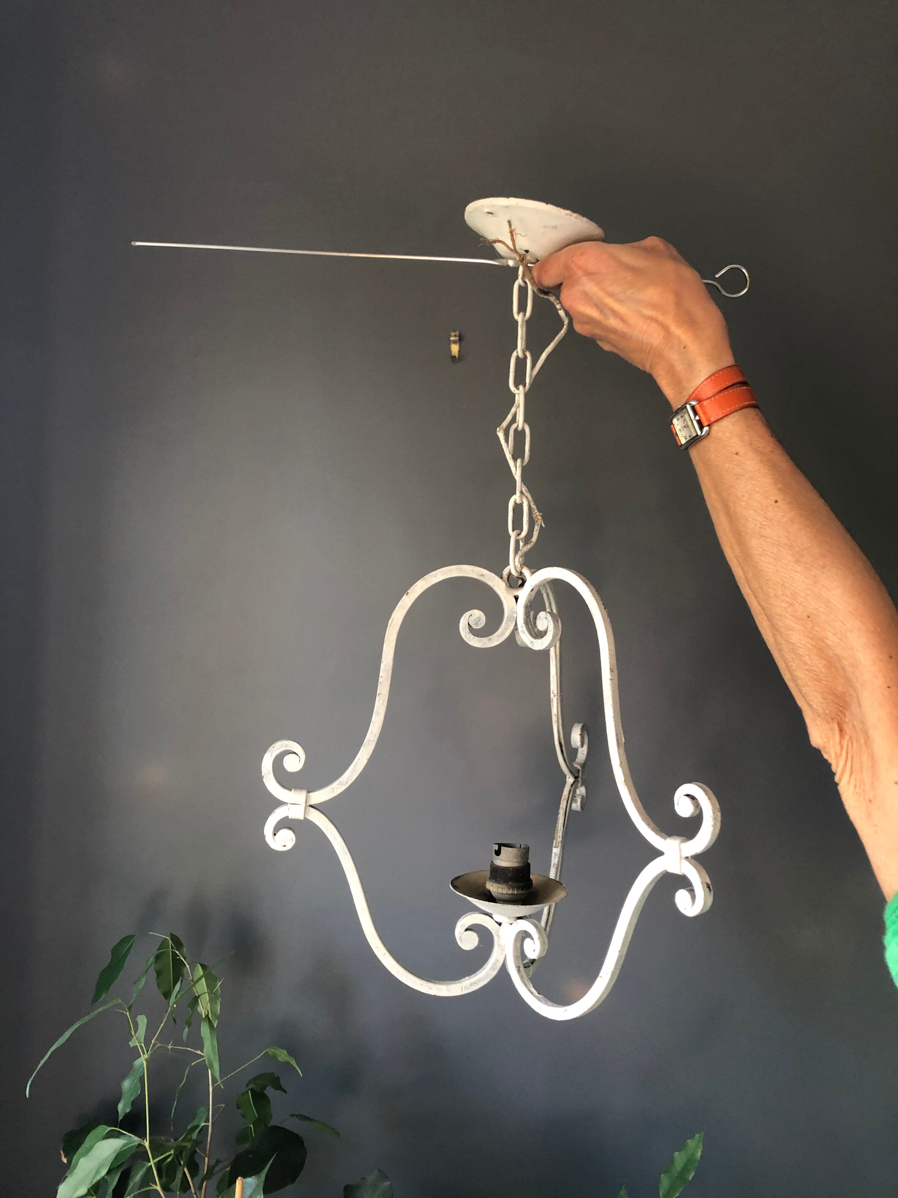 Wrought iron ceiling hanging lamp
