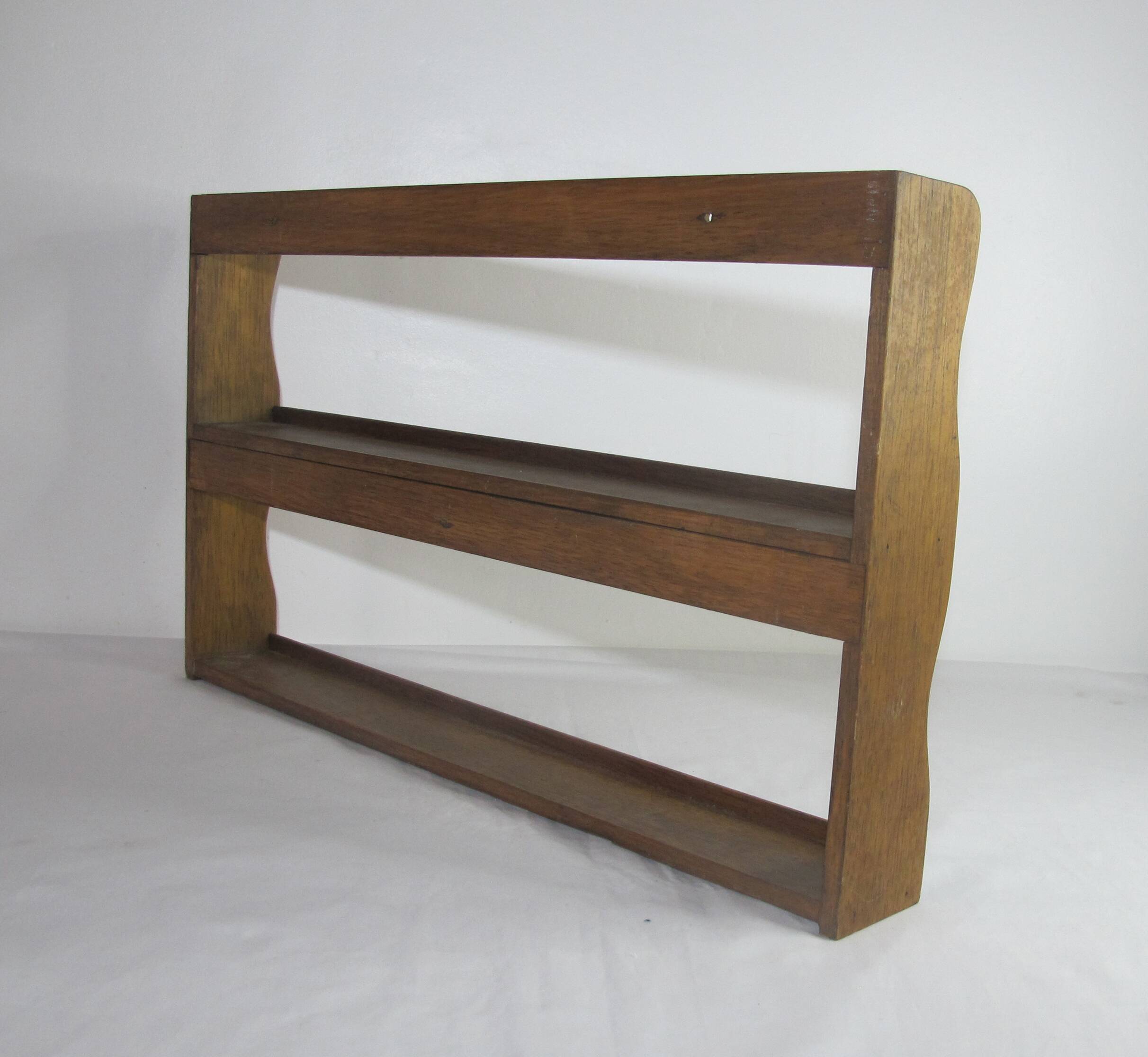 vintage oak wall spice rack