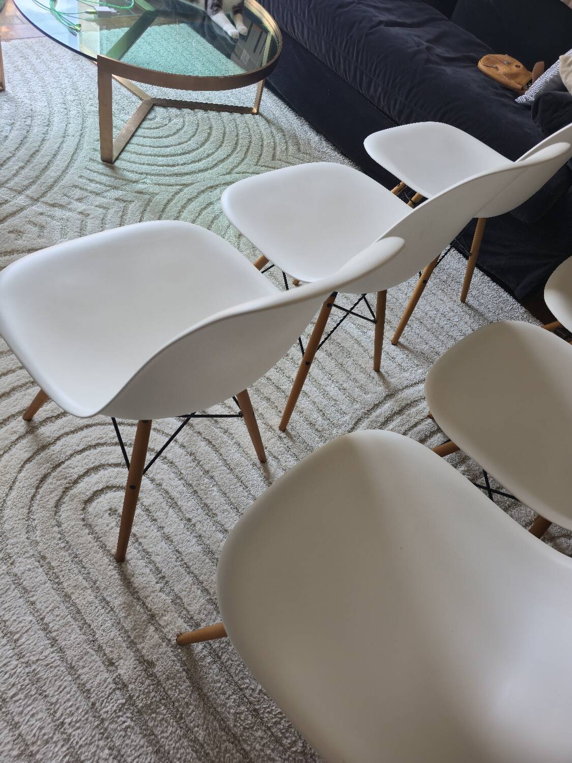 Lot de 6 chaises EAMES PLASTIC DSW Voltex