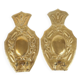 Appliques murales suédoises extra-larges en laiton de style baroque, datant du milieu du XXe siècle