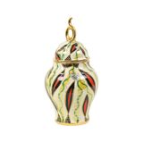 Fifties Lidded Vase H. Bequet Jupiter Hand Painted Ceramics