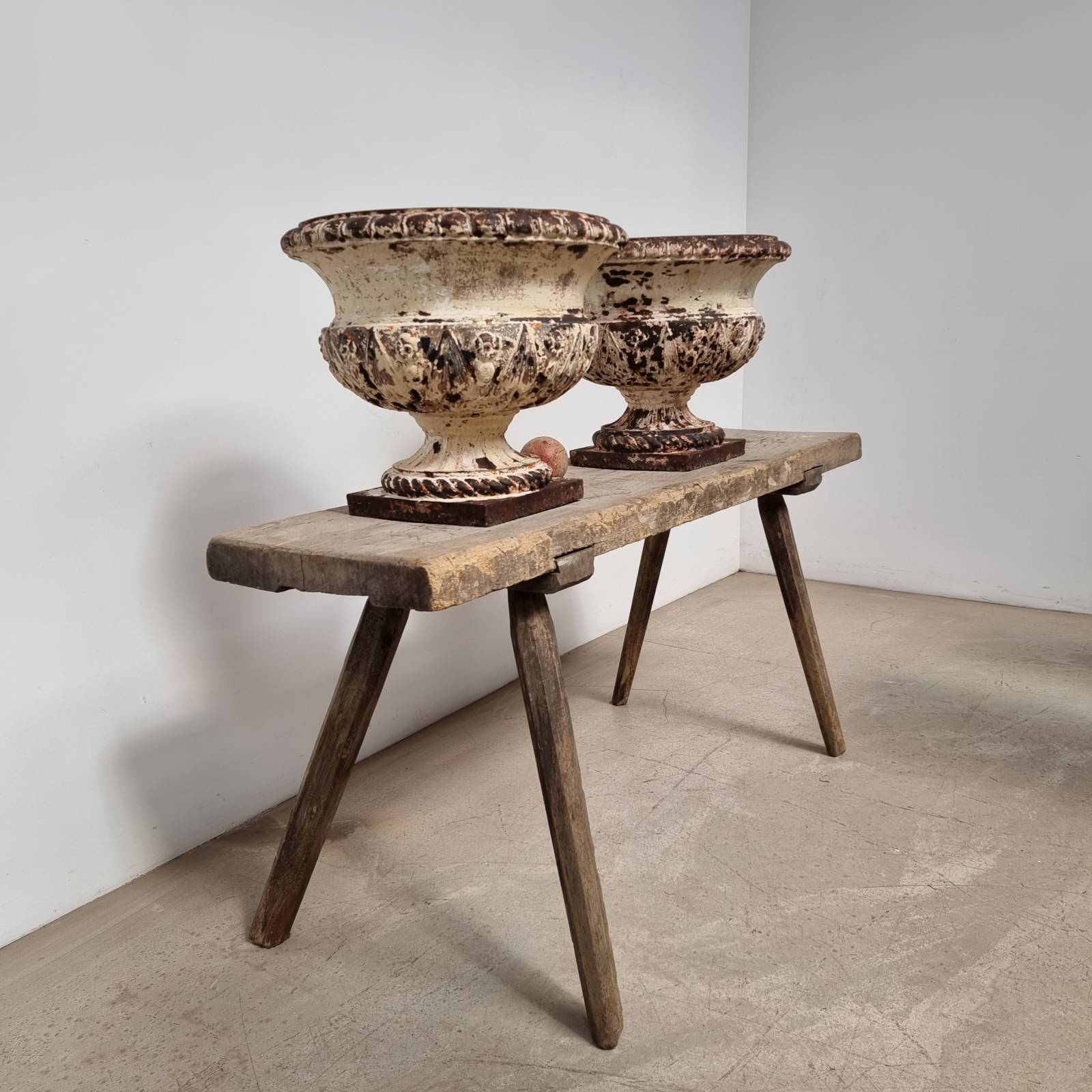 Paire de vasques en fonte 19ème