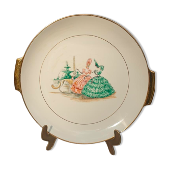 Cake dish Villeroy & Boch and Robj by Gaston le Beuze "les parisiennes et le Barzoï 1925