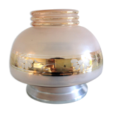 Plafoonier globe in pink frosted glass art deco style