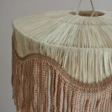 Fringed lampshade for suspension