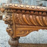 Oak desk table renaissance style