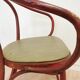 Vintage Bentwood Dining Chair: Red Thonet B9 Style, Leather Seat