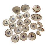Dinette Creil and Montereau Breton decor 1900
