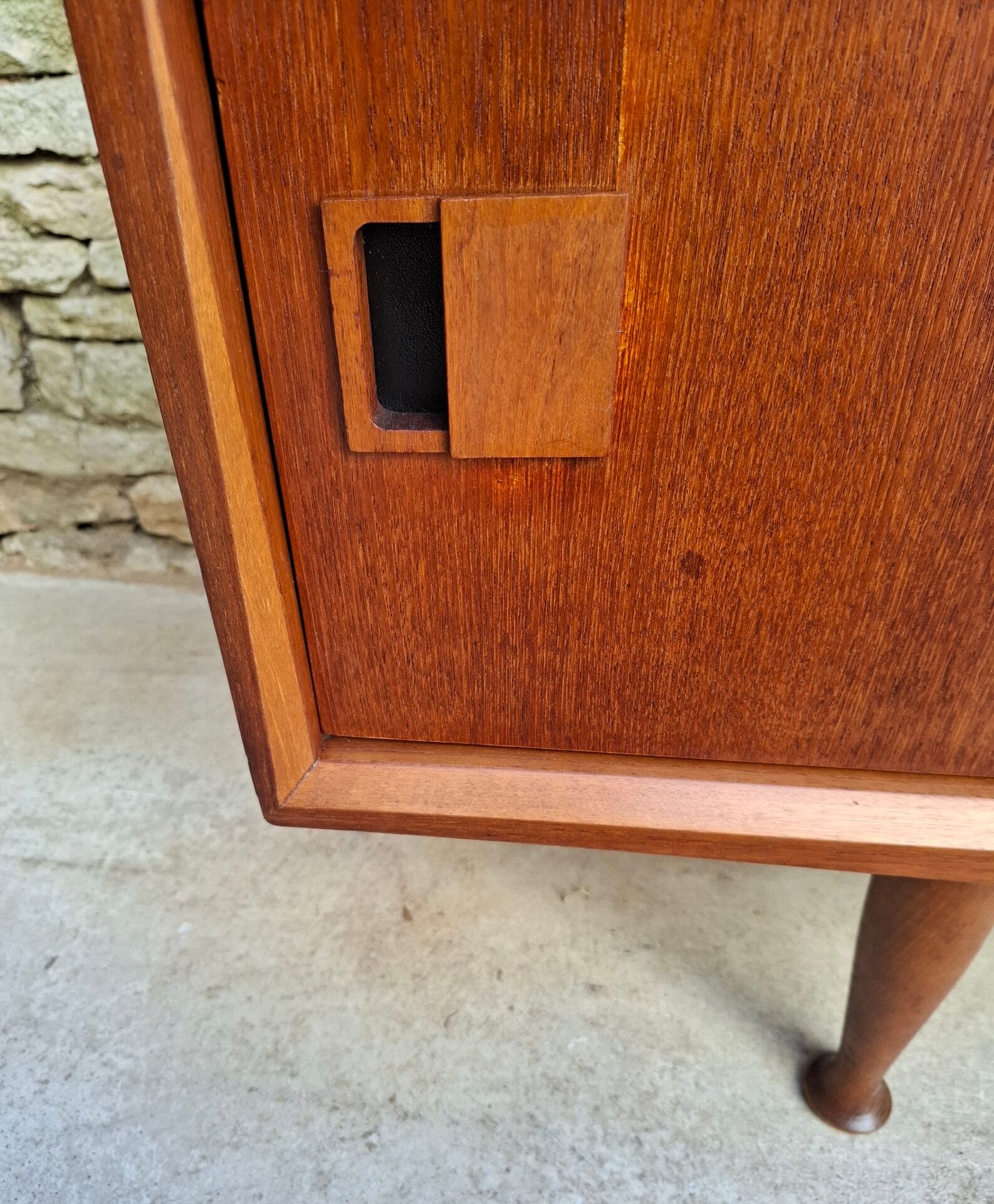 Low teak sideboard 200cm