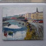 Oil on canvas Bilbao signed Lazarotti