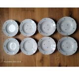 8 vintage soup plates