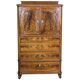 Cabinet en noyer danois ancien, années 1890