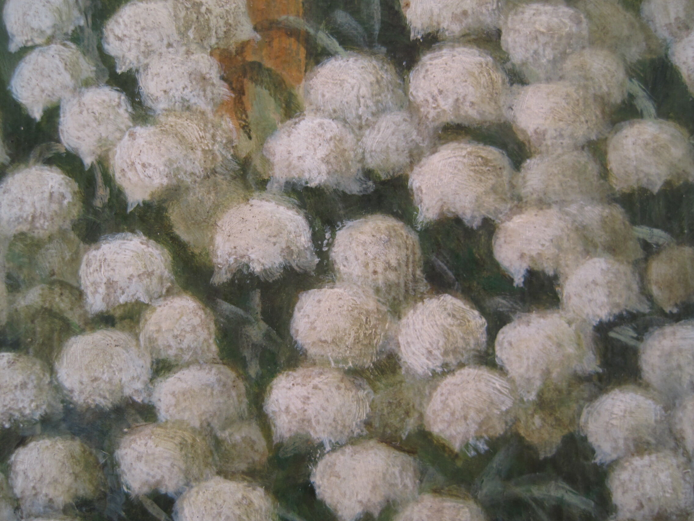 Peinture à l'huile XX ème , Bouquet printanier de Muguet , signé ANDRE DANTY 1966