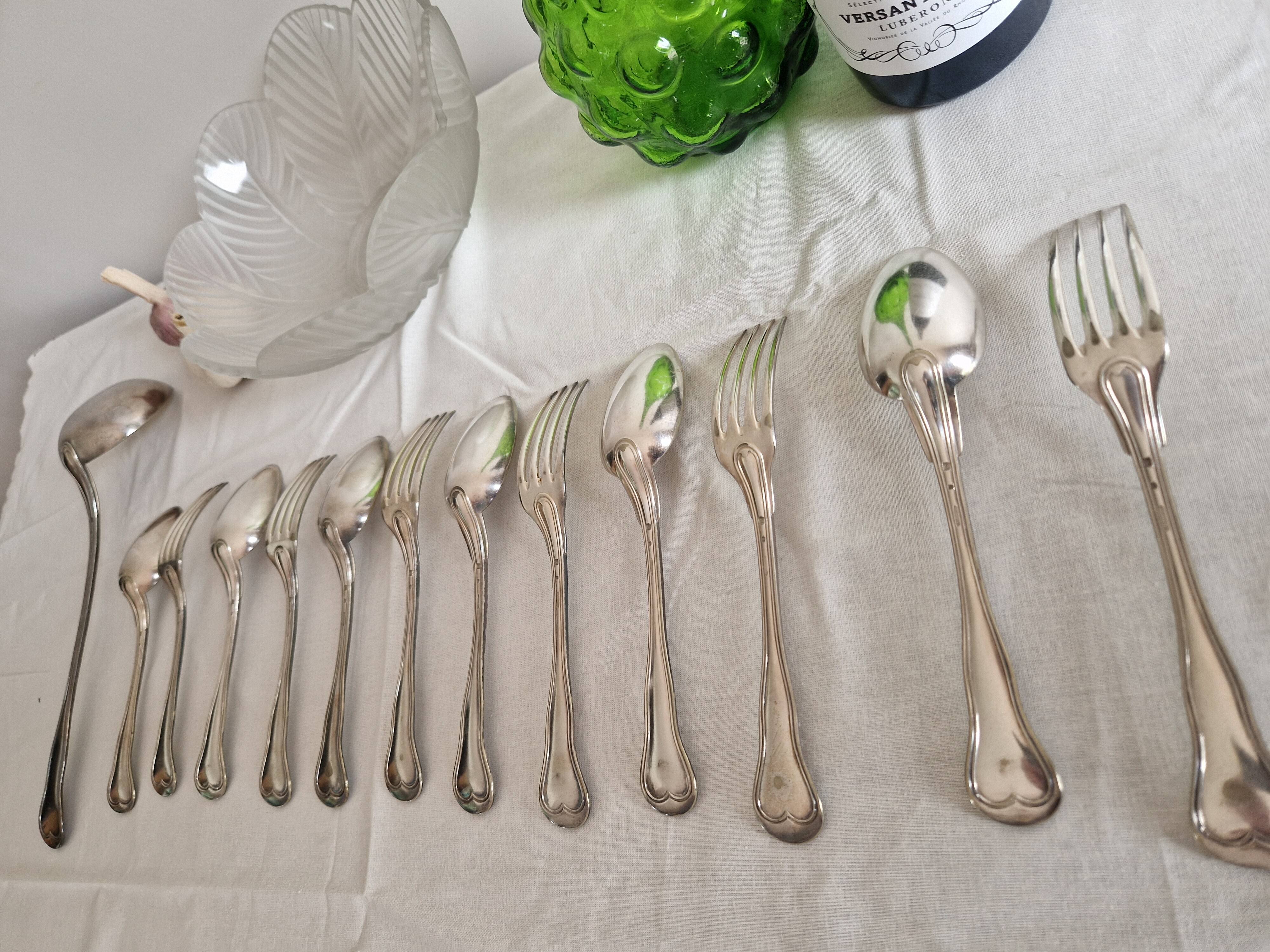 Christofle flatware set – 13 pieces – Violin and String pattern
