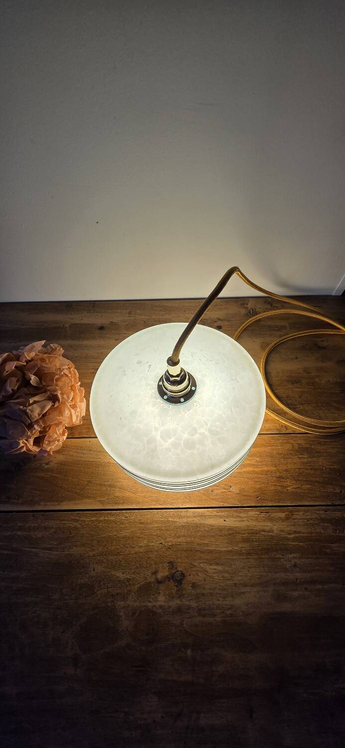 Clichy Glass Blue Portable Pendant Light