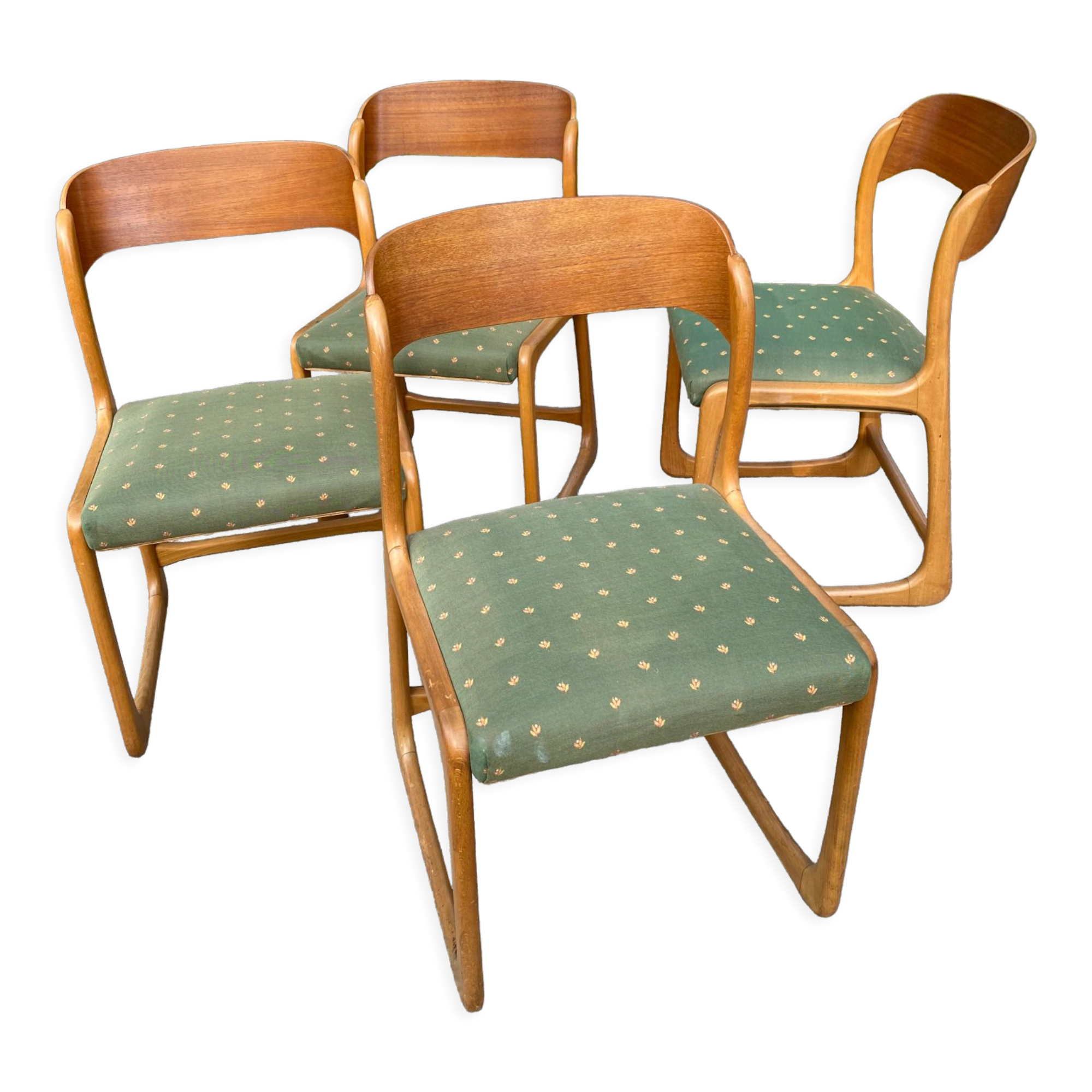 4 Baumann sleigh chairs